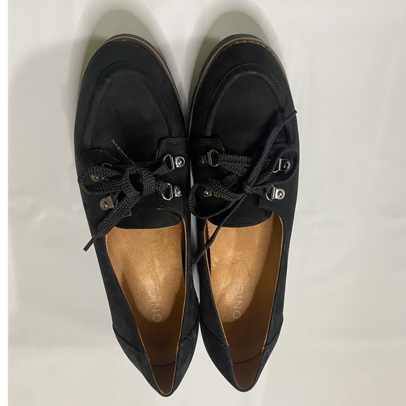 Vionic Teagan Lace Up Lug Sole Loafer Nubuck Leather Comfort Black 9.5 - Picture 7 of 14